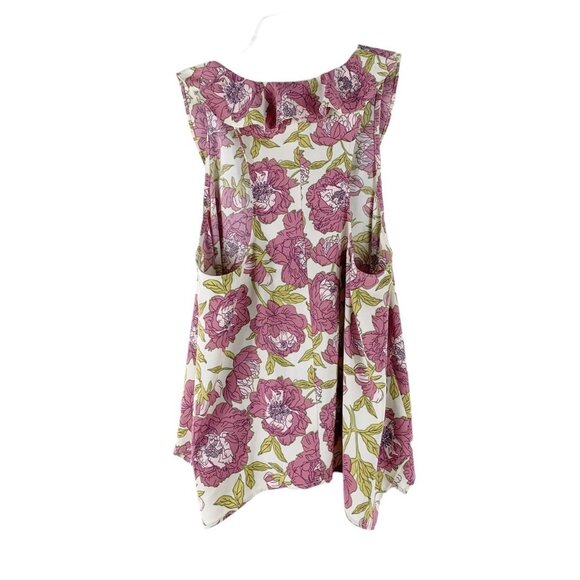 Leith Floral Sleeveless Top Ruffles Racerback Fairy Prairie Cottage Size Small - Picture 3 of 12